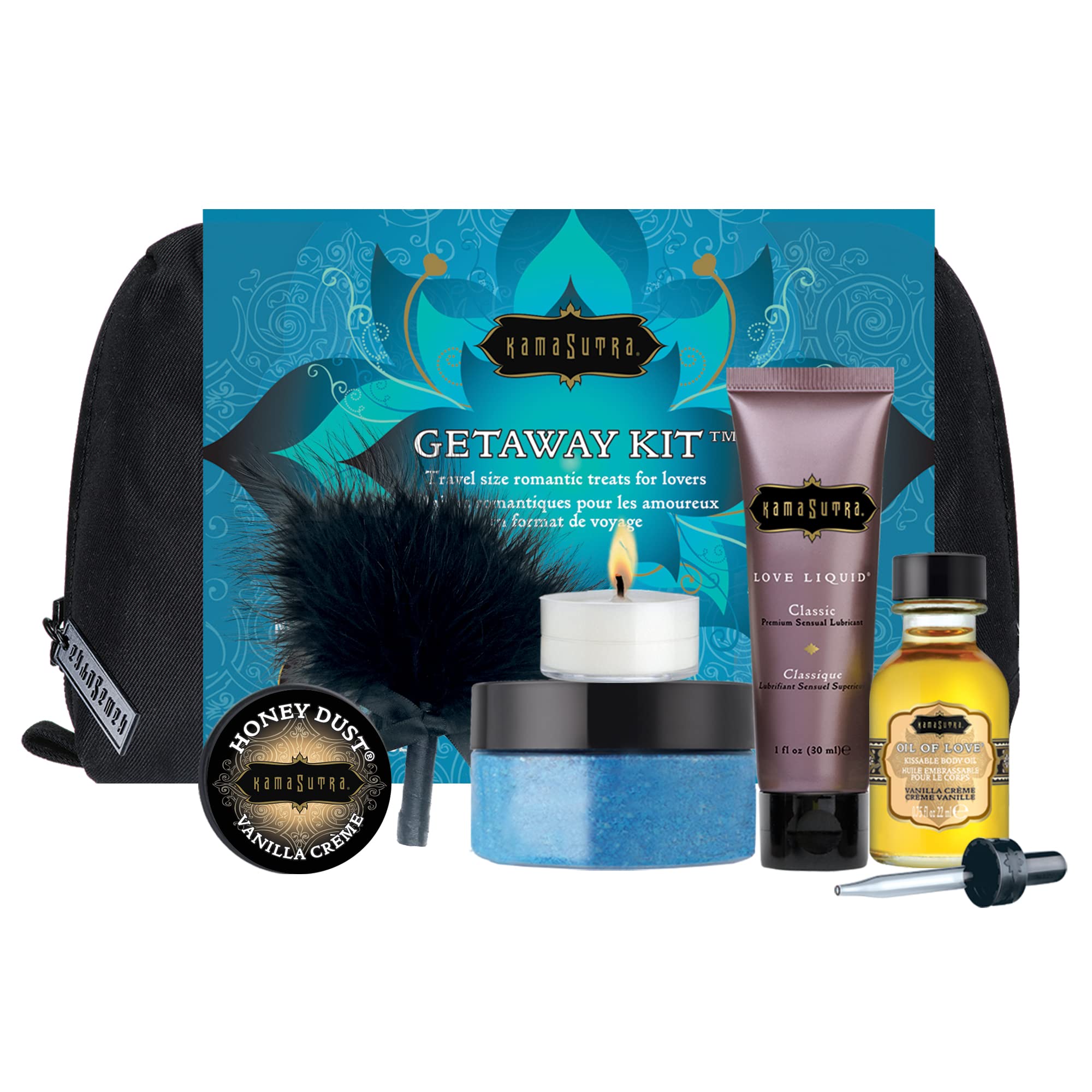 The Getaway Kit - Set of Travel Sized Kama Sutra Products with Carrying Case