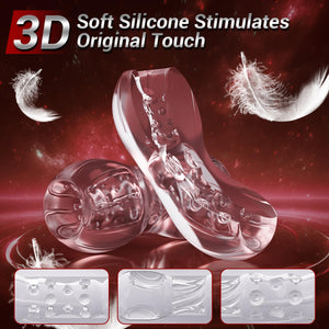 Open Ended Pocket Pussy Stroker, Male Masturbators Adult Sex Toys for Men with Vagina Textured, Portable Male Sex Toy for Mens P