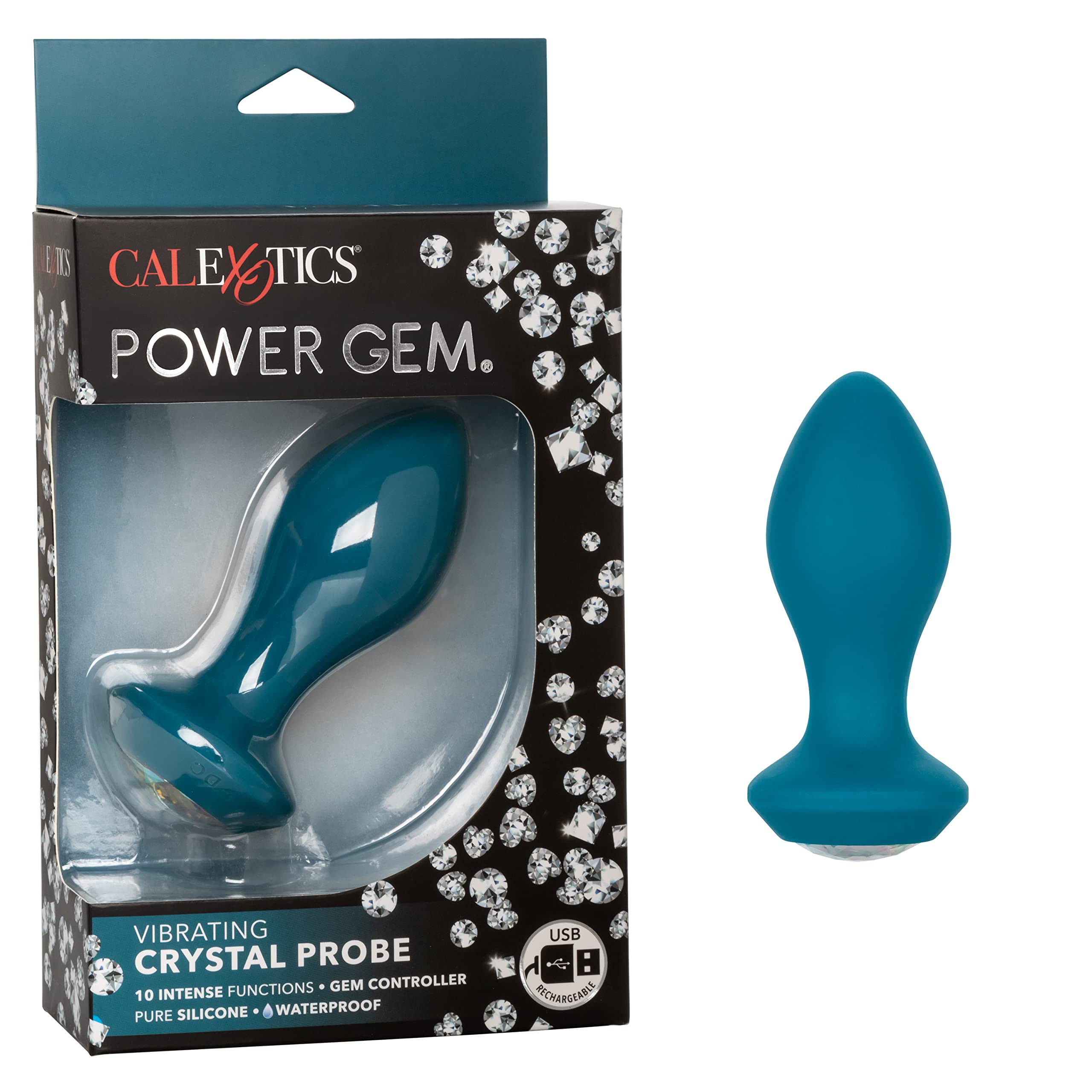 CalExotics SE-0385-16-3 Power Gem Vibrating Crystal Probe - Blue