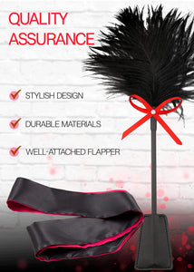 Sex Tickler for Adult Sex Play Spanking Ticklers Adults Bedroom Feather Whips for Play Blindfold BDSM Kit Fetish Toys Blindfold