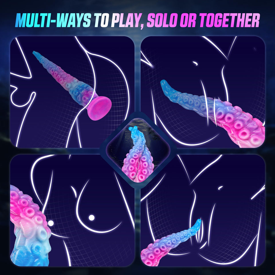 Fantasy Tentacle Dildo Sex Toys - 12.9'' Huge Anal Dildo Adult Toy, Strong Suction Cup Monster Dildo Anal Toys for C U G-Spot St
