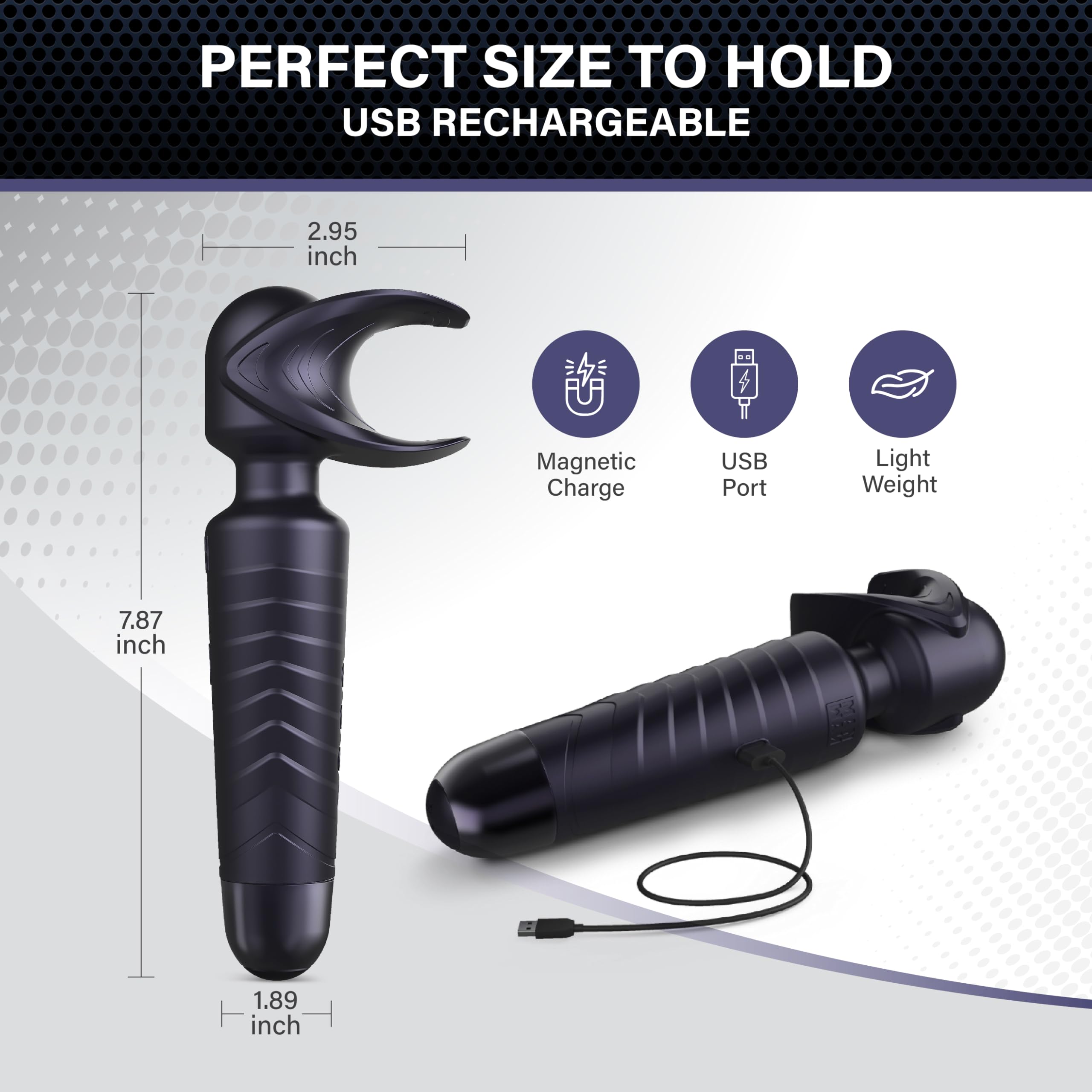 Man Wan Man.Wand Evo 2-In-1 Wand Plum