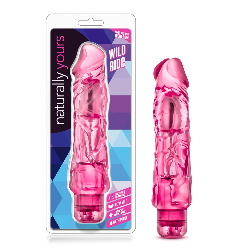 Blush Wild Ride - 9'' Long Soft Large 2'' Thick Realistic Vibrating Dildo - Multi Speed Powerful Vibrator - Ipx7 Waterproof - Bo