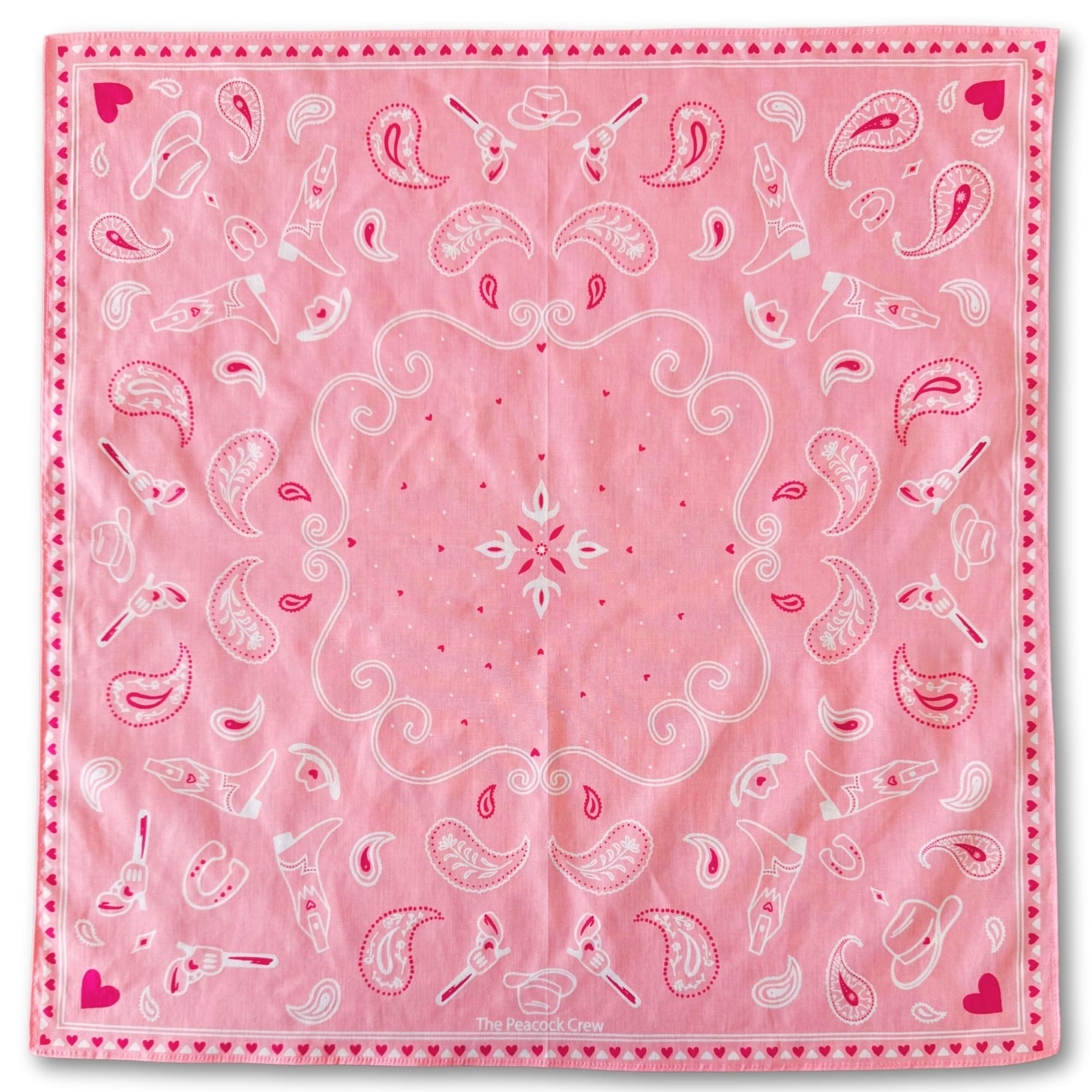 The Peacock Crew Bride Bandana Cowgirl Light Pink in Premium Soft Cotton for Women