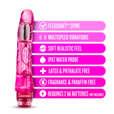 Blush Mambo Vibe - 9 Inch Long Soft Realistic Feel Vibrating Dildo - Slim 1.4'' Multi Speed Flexible Vibrator - Ipx7 Waterproof
