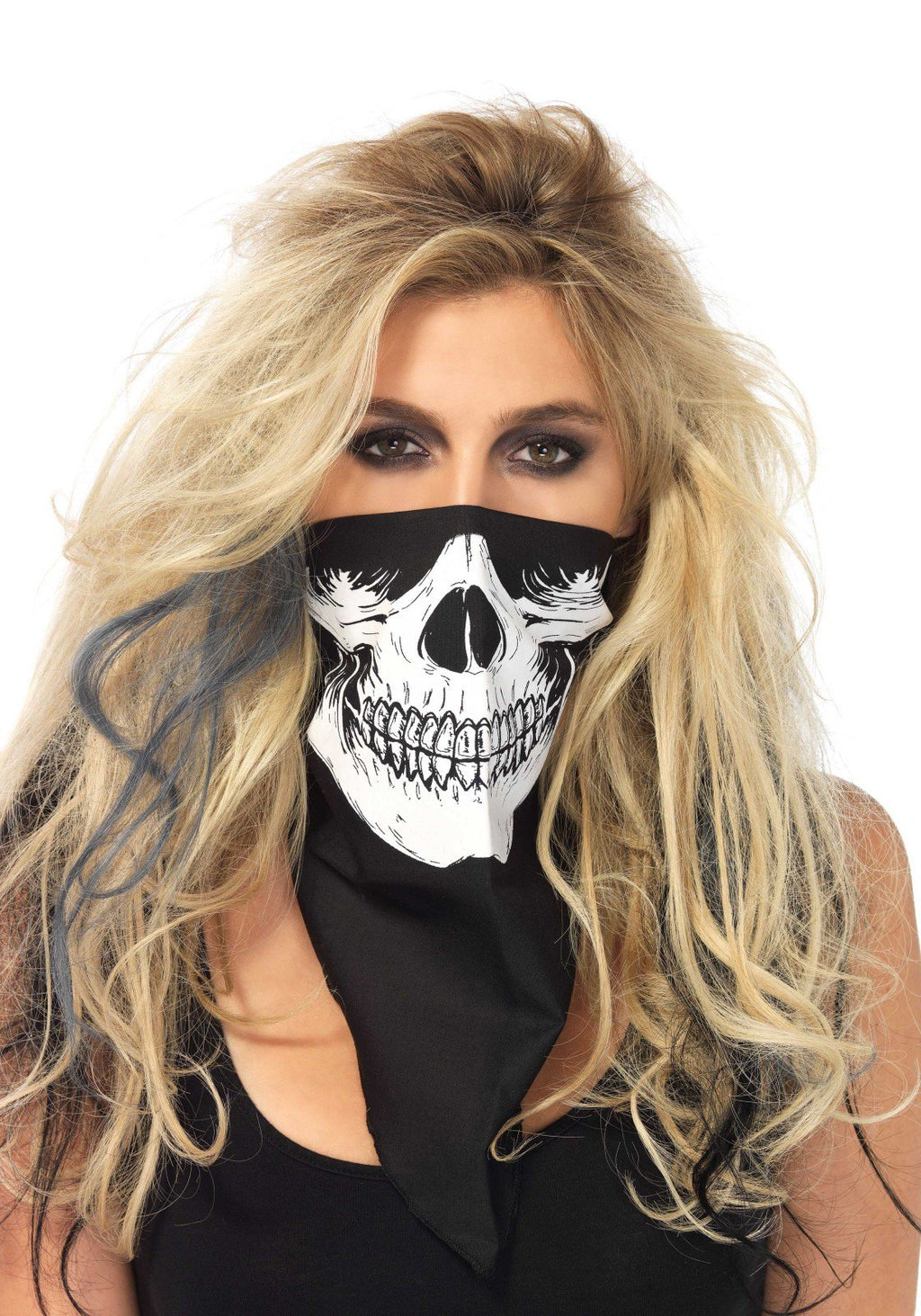 Skull Bandana  O/S Black/White