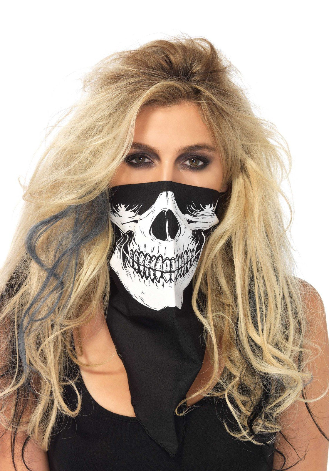 Skull Bandana  O/S Black/White