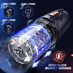 Male Masturbator Sex Toys for Men, Uoffile Adult Sex Toy with 7 Rotating & Thrusting & 10 Vibrating Modes, Dual Motors Pocket Pu