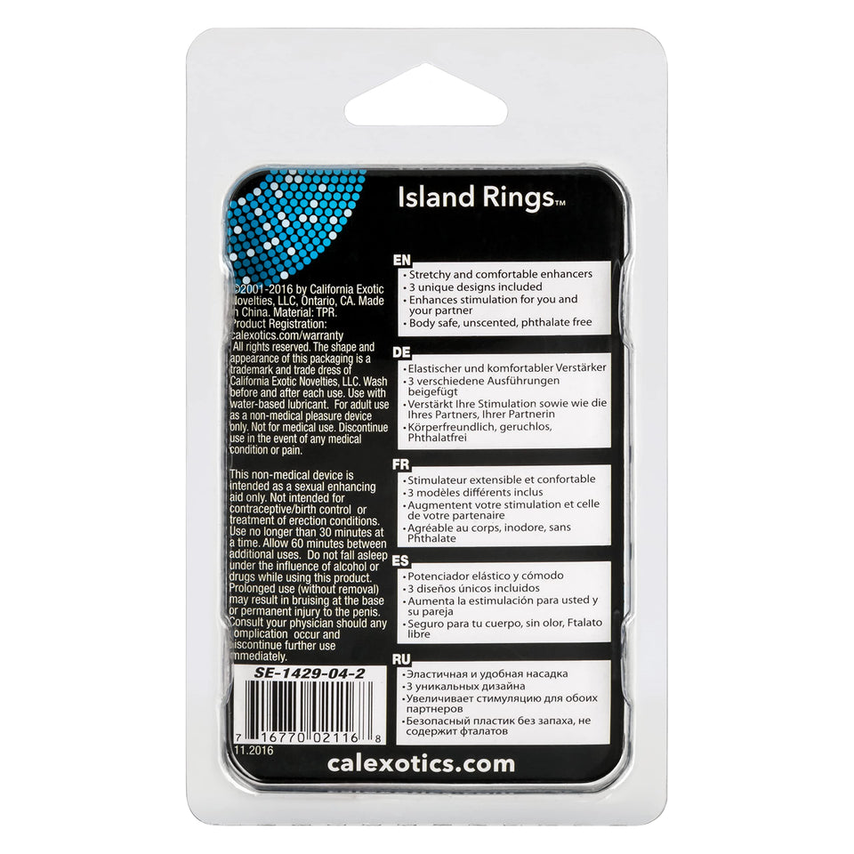 California Exotics Silicone Island Rings, Pink