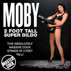 Moby 2 Foot Tall Super Dildo - Black [Drop Ship Only]