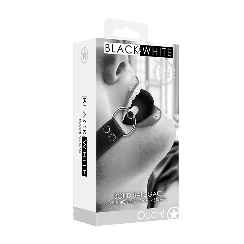 Ouch BW Solid Rubber Ball Gag Black