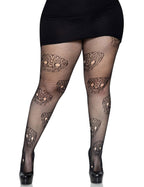 Lace Skull Fishnet Tights.