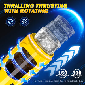 Cafatop Sex Toys for Men Male Masturbator - Automatic Masturbators Cup with 7 Thrusting &Rotating Modes for Penis Stimulation, E