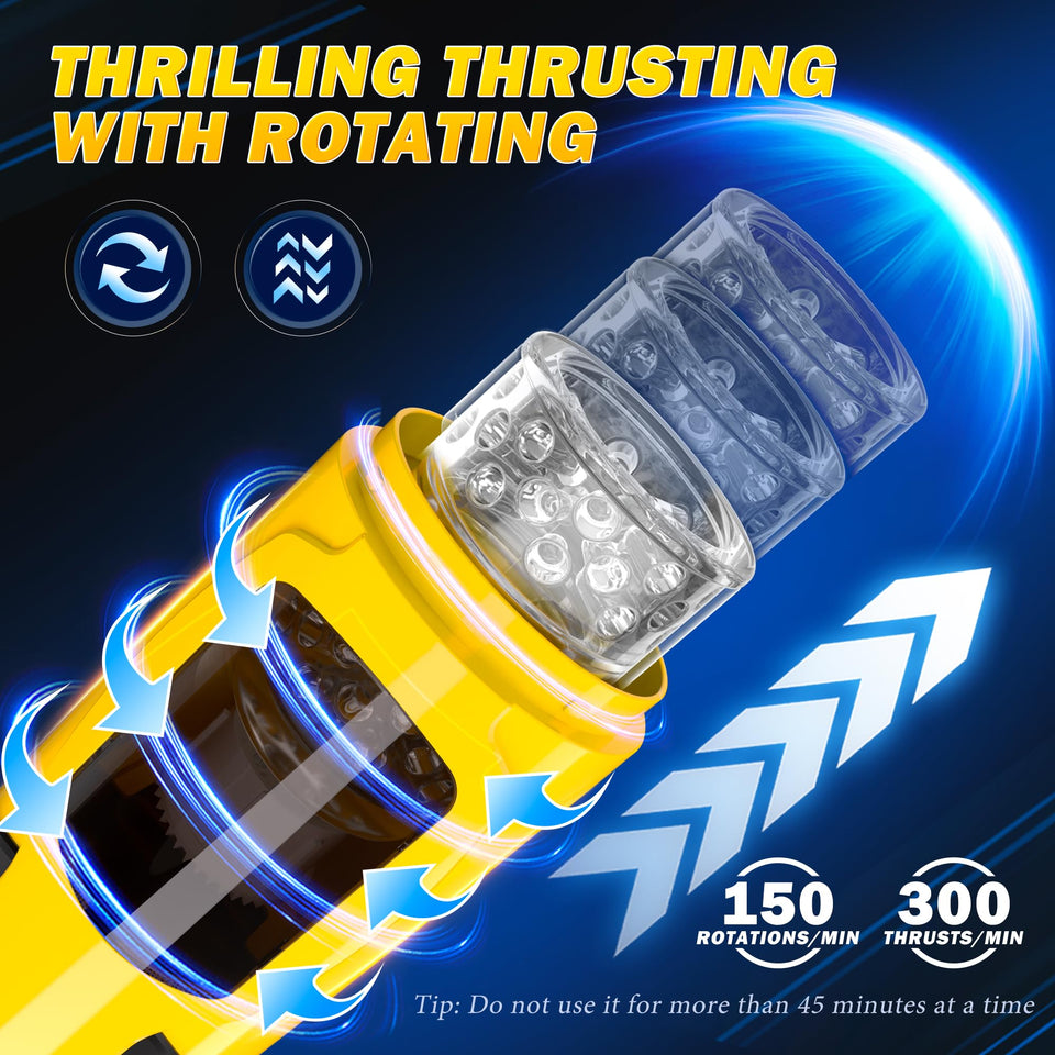 Cafatop Sex Toys for Men Male Masturbator - Automatic Masturbators Cup with 7 Thrusting &Rotating Modes for Penis Stimulation, E
