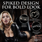 Master Series Spiked Heart Choker Black
