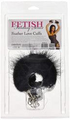 Fetish Fantasy Feather Love Cuffs, Black