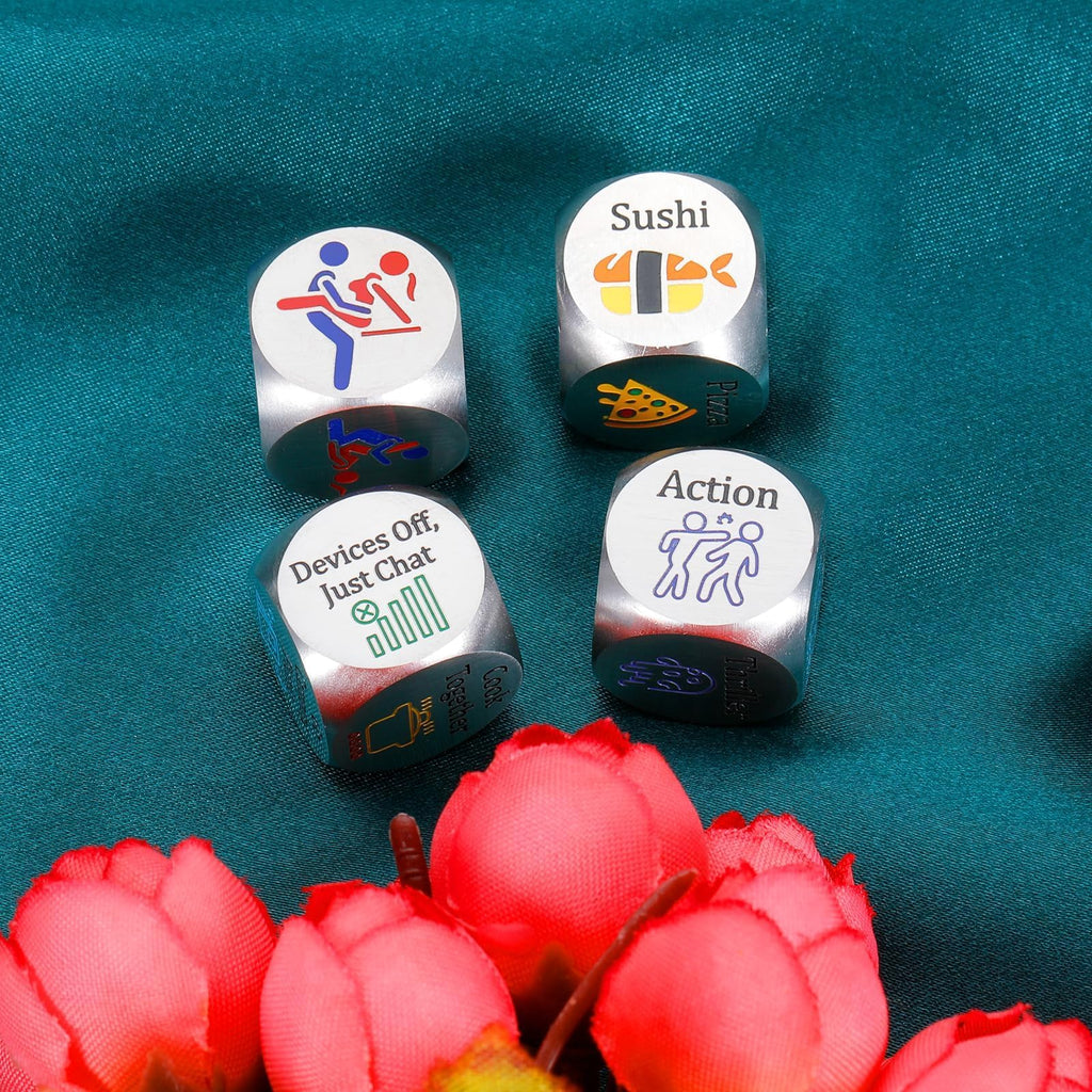 Date Night Dice Gifts for Boyfriend Girlfriend Couple Sex Dice Movie Food Dice Anniversary for Him Her Romantic Birthday Gift fo