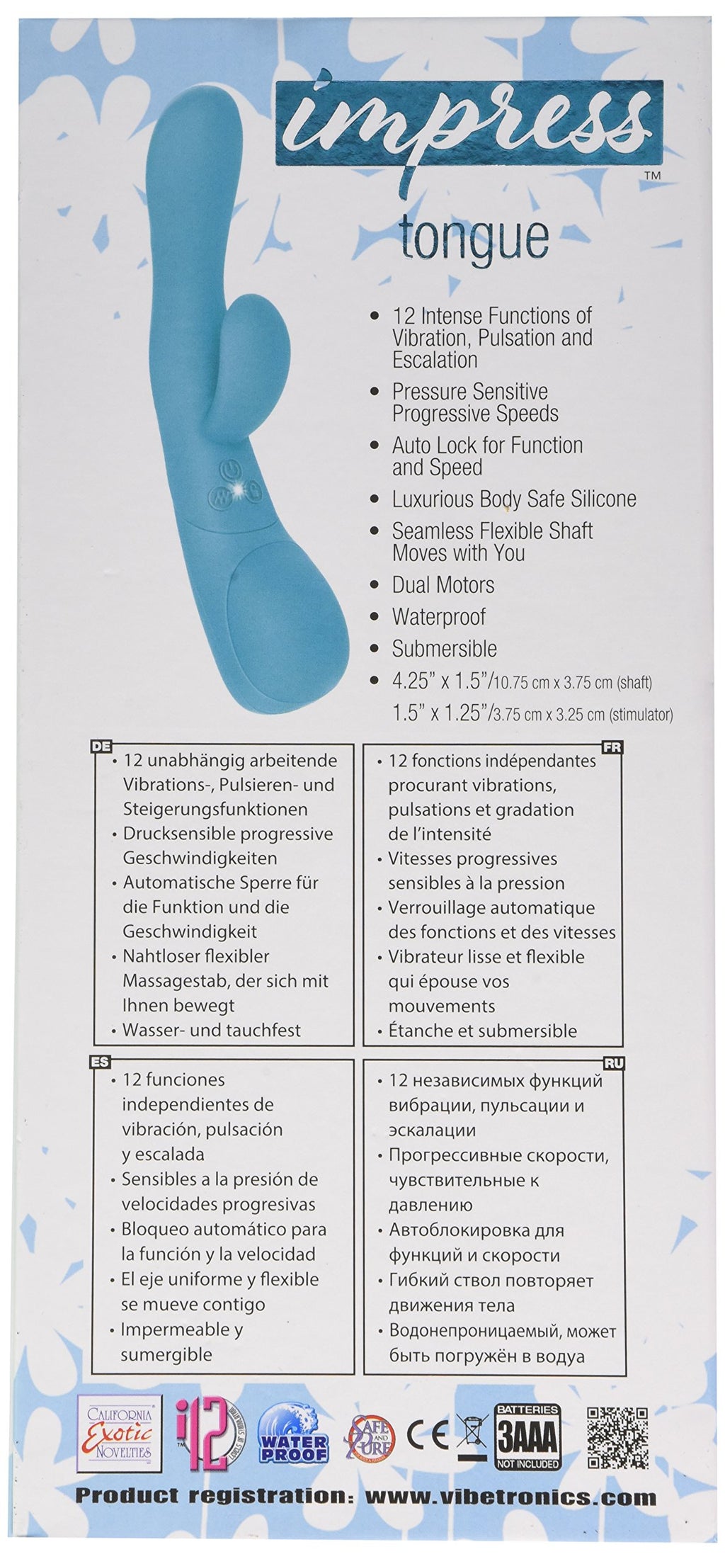 California Exotic Novelties Impress Tongue, Blue
