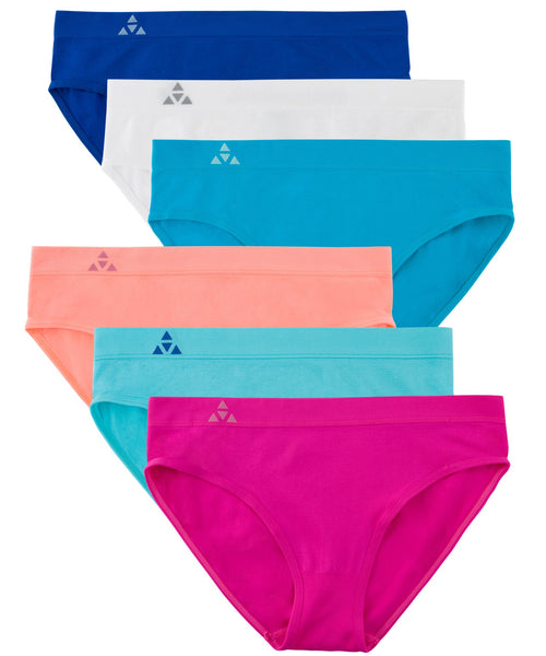 Balanced Tech Womens Seamless Bikini Panties 6-Pack - Tropical Bliss - Small