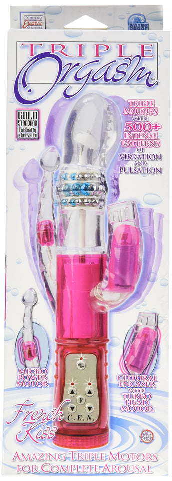 California Exotic Novelties Triple Orgasm French Kiss, Pink