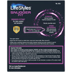 Lifestyles Snugger Fit Natural Rubber and Lubricated Latex Condoms Value Pack, 25 Count, 1 Pack, Triple Tested for Best Protecti
