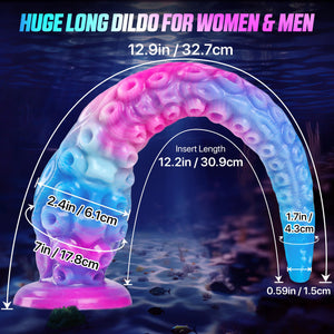 Fantasy Tentacle Dildo Sex Toys - 12.9'' Huge Anal Dildo Adult Toy, Strong Suction Cup Monster Dildo Anal Toys for C U G-Spot St
