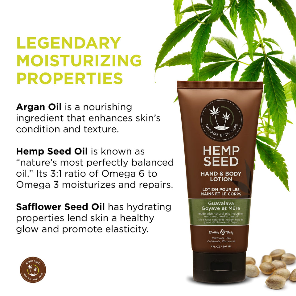 Hemp Seed Hand And Body Lotion  7 Fl Oz  Guavalava