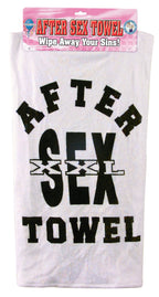 Pipedream After Sex Towel With Header Card, White, Black