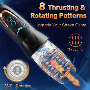 Automatic Male Masturbator Sex Toy with 10 Vibration, 8 Thrusting & Rotating Patterns, Male Sex Toys for Men, Penis Pump Male St