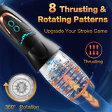 Automatic Male Masturbator Sex Toy with 10 Vibration, 8 Thrusting & Rotating Patterns, Male Sex Toys for Men, Penis Pump Male St