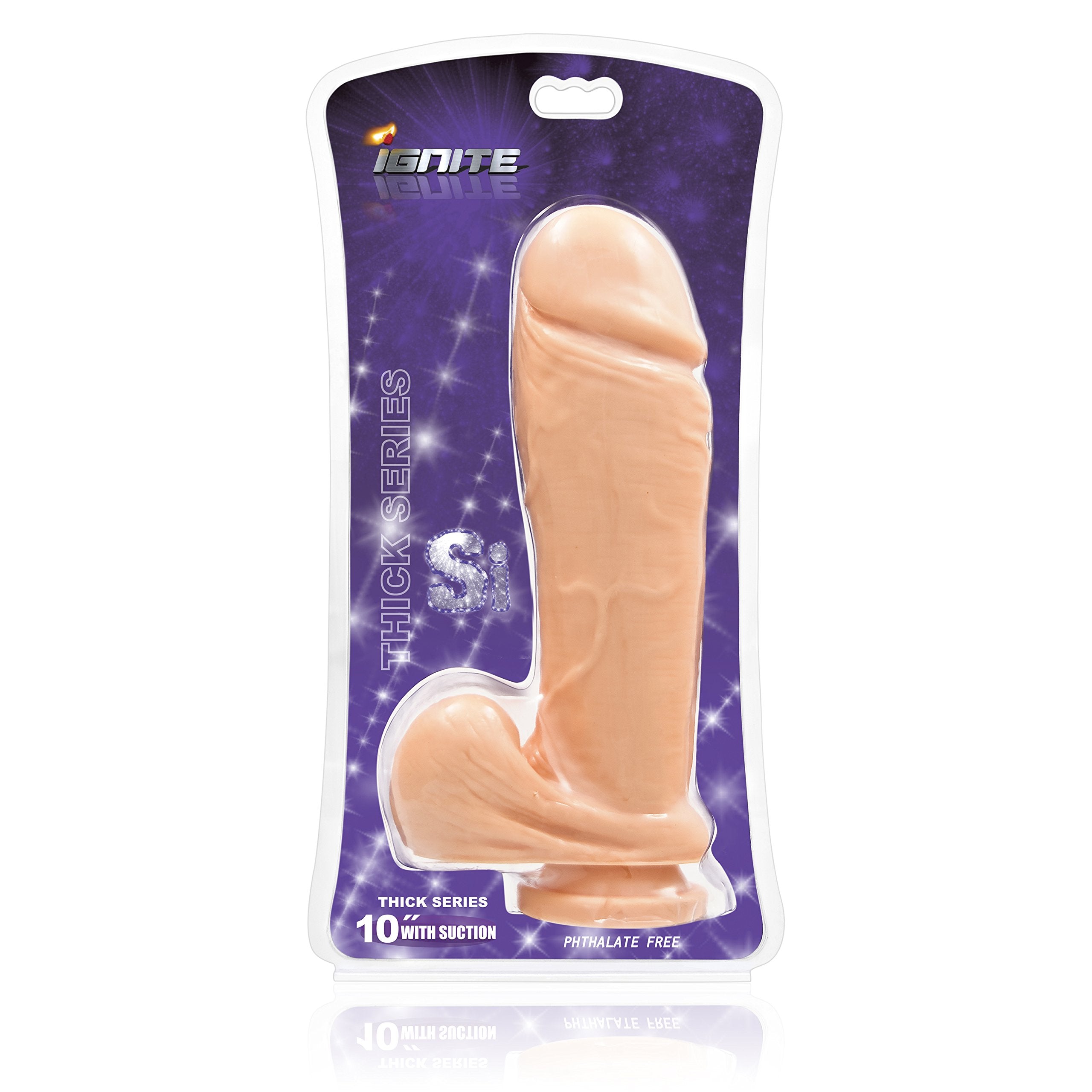 Thick Cock Balls And Amp Suction Dildo, Black, 10 Inch