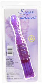 Golden Triangle Sugar Spoon 5.5 Inch Waterproof Vibrator, Purple