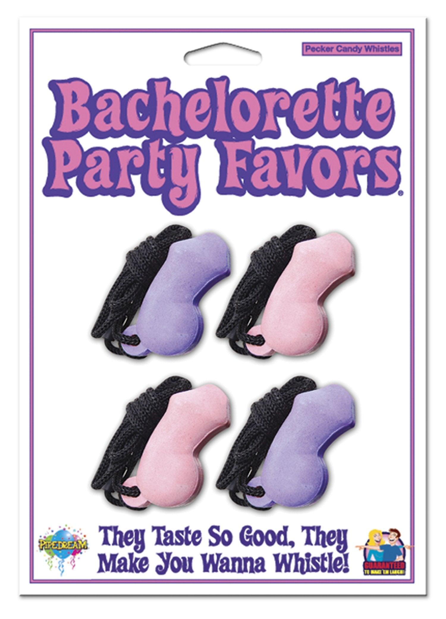 Pipedream Bachelorette Party Pecker Candy Whistles (Pack Of 4), Assorted Colors