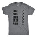 Crazy Dog Mens T Shirt Fishing List Funny Graphic Novelty Summer Tee Fathers Day Fisherman Gear for Dads Id Rather Be Fishing S