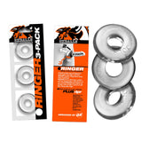 Oxballs - Ringer-3 Silicone Cock Ring, No-Roll Cock & Ball Ring, Couples Adult Toys, Jelly-Like Mens Pleasure Accessories, Clear