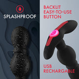 Forto Anal Premium Silicone Plug Vibrator Male Prostate Massager With 20 Vibration Modes Memory Function  Rechargeable  Flexible