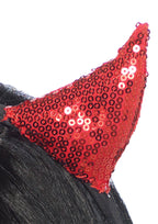 Sequin devil horns