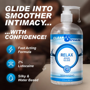 Cleanstream Relax Desensitizing Lube, Clear, 17 Fl Oz