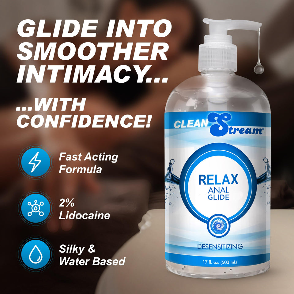 Cleanstream Relax Desensitizing Lube, Clear, 17 Fl Oz
