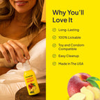 Hello Cake Peach Ginger Flavored Personal Lubricant - Water-Based Lube - No Aftertaste, Easy Clean-Up - Vegan, Sugar-Free, Glute