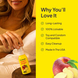 Hello Cake Peach Ginger Flavored Personal Lubricant - Water-Based Lube - No Aftertaste, Easy Clean-Up - Vegan, Sugar-Free, Glute