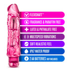 Blush Wild Ride - 9'' Long Soft Large 2'' Thick Realistic Vibrating Dildo - Multi Speed Powerful Vibrator - Ipx7 Waterproof - Bo