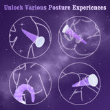Silicone Anal Stretcher Butt Plug, Soft Trainer Dildo with Curved Texture & Strong Suction Cup for Hands-Free Play, Adult Sex To