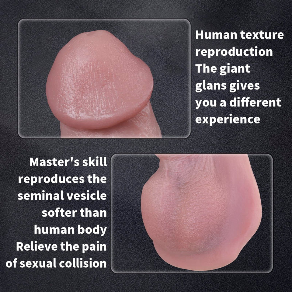 Reproduction 6.54'' Realistic Dildo for Beginners Lifelike Silicone Dildos, Suction Cup Dildo Adult Sex Toys Hands-Free Play, Ha
