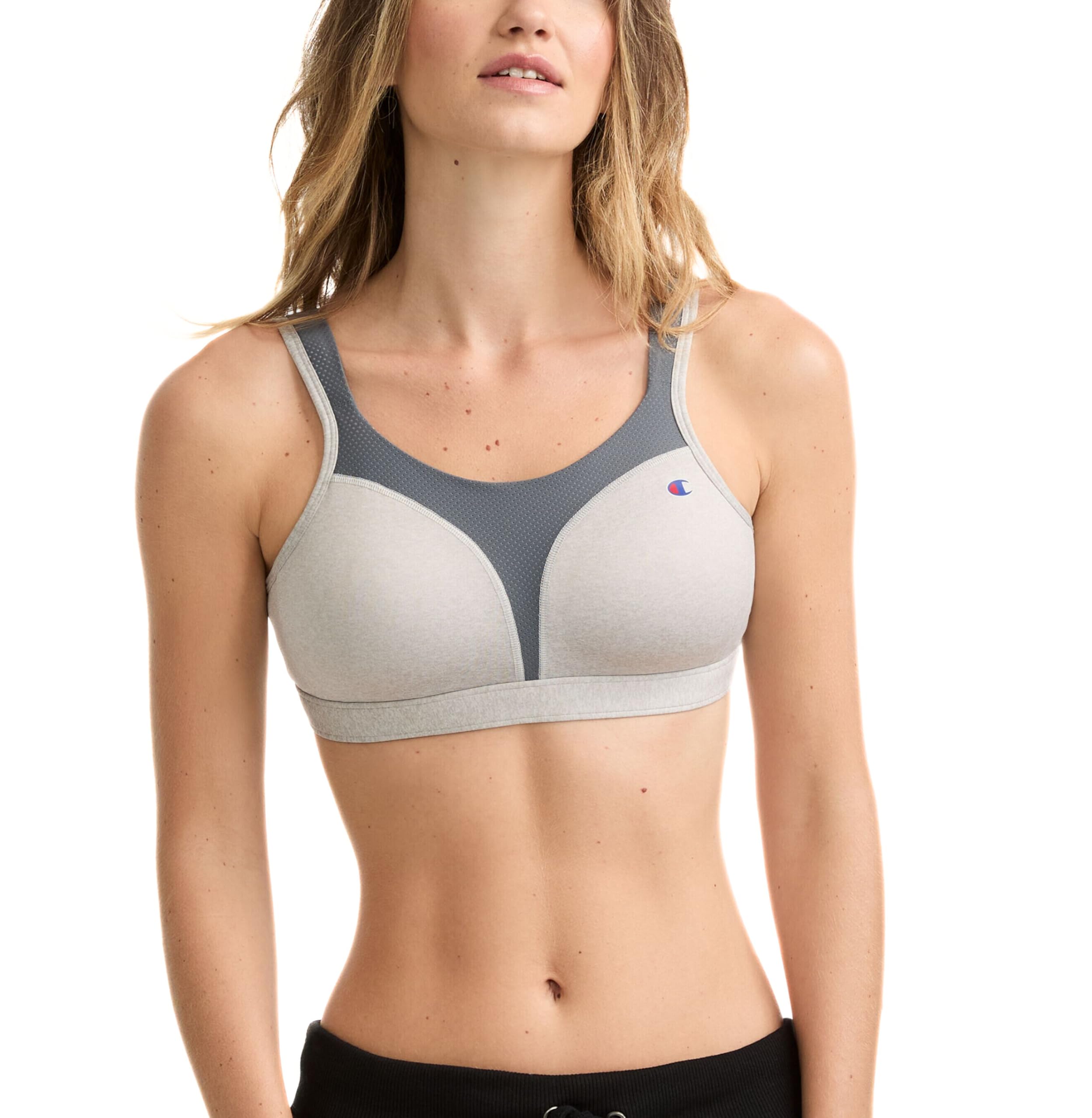 Champion womens Full Support Sports Bra, Oxford Heather/Medium Gray, 34C US