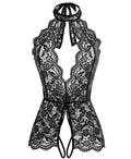 Ababoon Women One Piece Lingerie Lace Sexy Baby Dolls Teddy Sleepwear (Black, XX-Large)