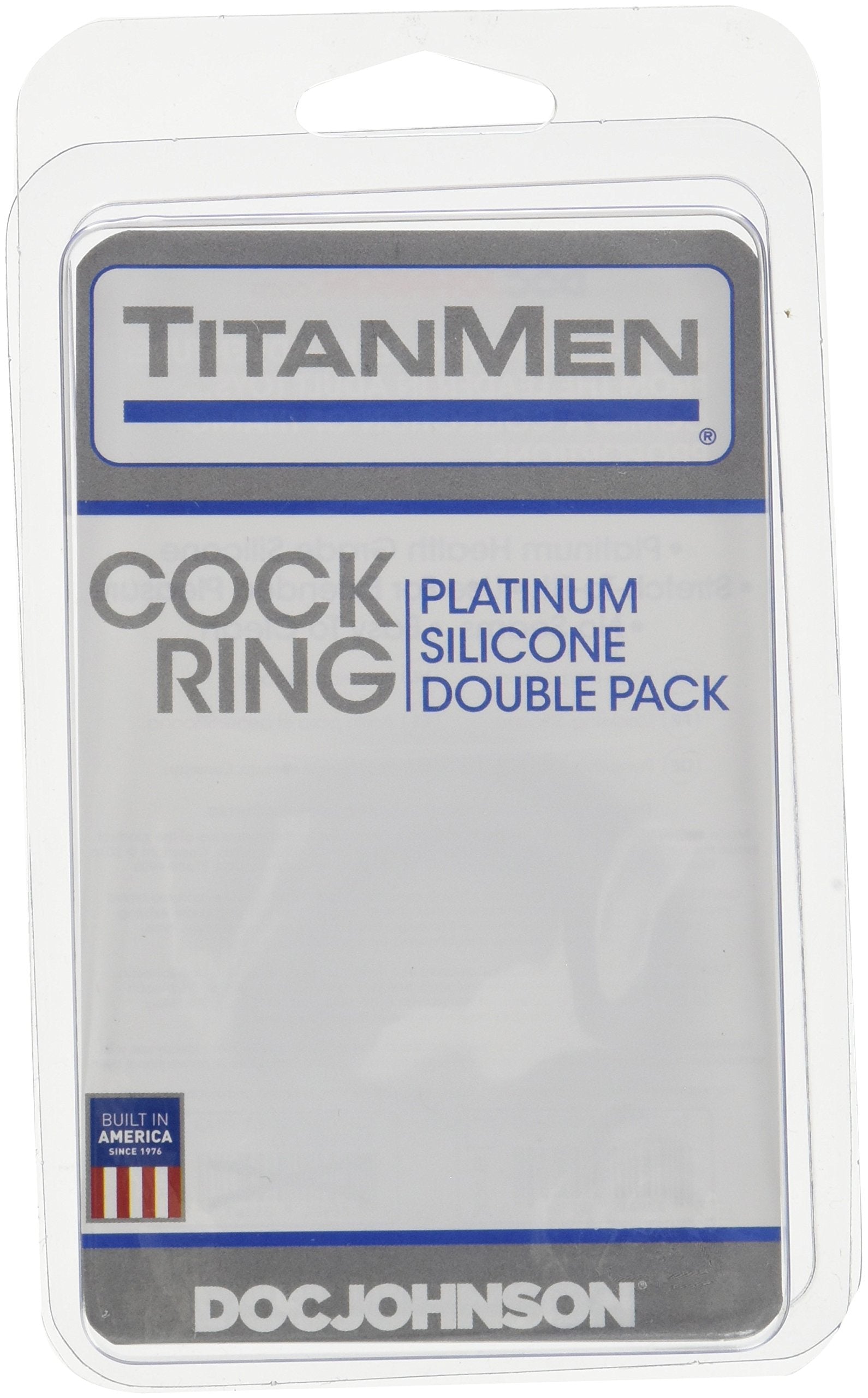 Titanmen Cock Ring Silicone Double Pk-Bk
