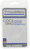 Titanmen Cock Ring Silicone Double Pk-Bk