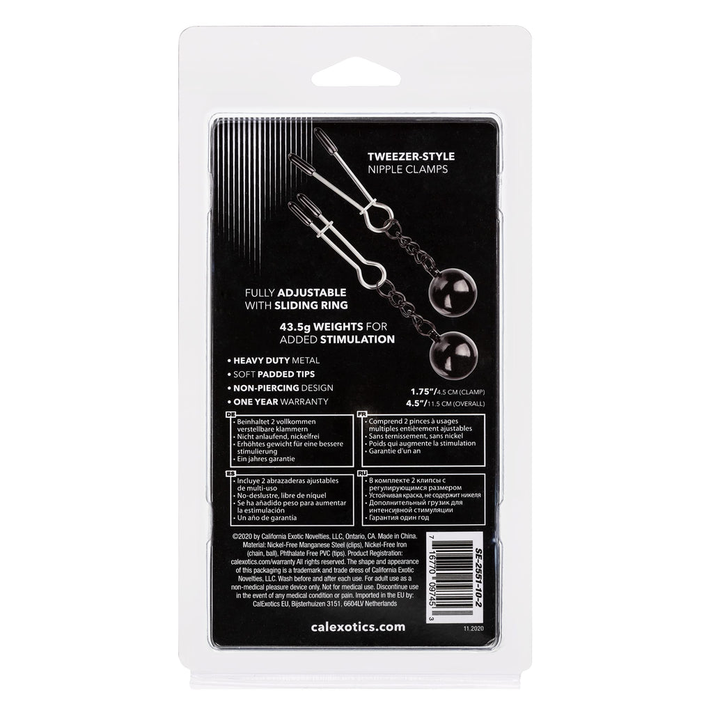 Calexotics Nipple Grips Weighted Tweezer Nipple Clamps