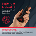 Forto Vibe Ribbed Plug W/Remote Sm Blk
